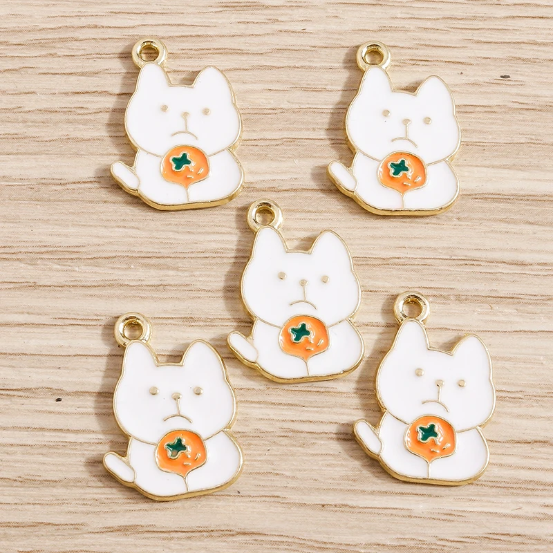 10 teile/los Cartoon Tier Katze Emaille Charms für Schmuck Machen Nette Tropfen Ohrringe Anhänger Halsketten DIY Schlüsselbund Handwerk Liefert – Detail 19