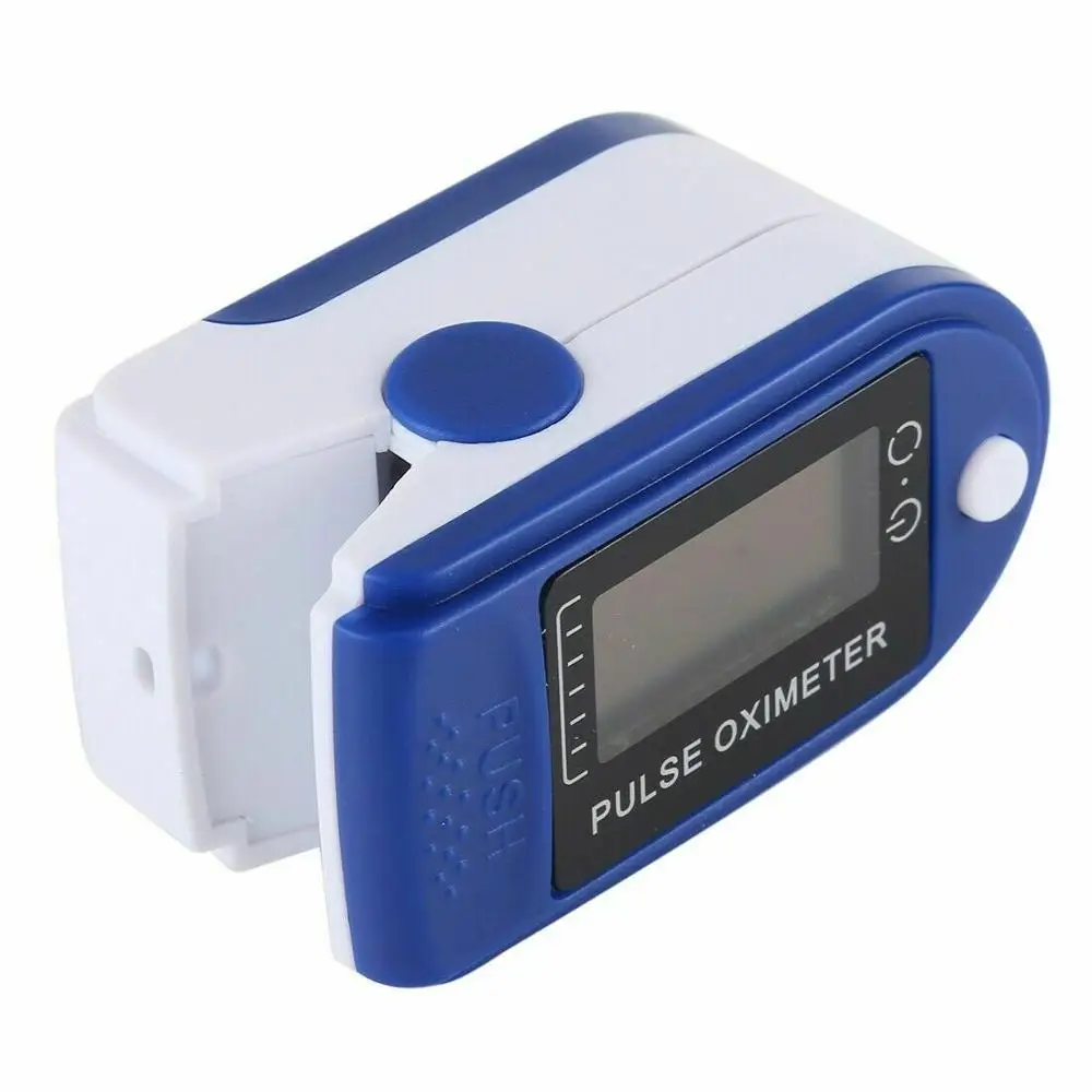 contec CMS50D Blue Color Fingertip Finger Pulse Oximeter Oximetry SPO2 Blood Oxygen Saturation Monitor OLED Beep Alarm function