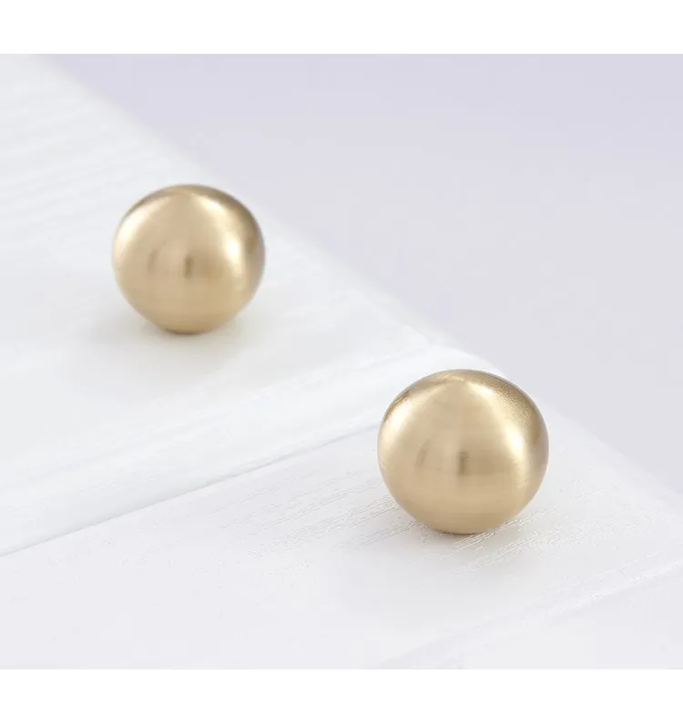 S/M/L Ball Shaped Cabinet Door Knob Handle Furniture Drawer Pulls Wardrobe Golden Furniture Handles Also Can Use As Wall Hooks