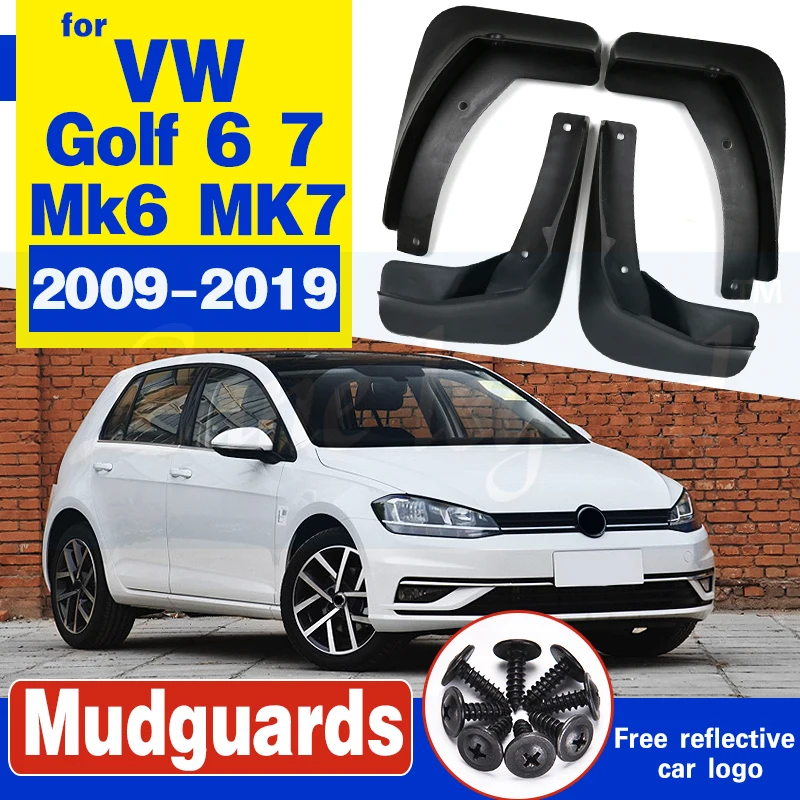 for Volkswagen VW Golf 6 7 Mk6 MK7 2009~2019 Car Mudflap Fender Mud Flaps Guard Splash Flap Mudguards Accessories 2010 2015 2018