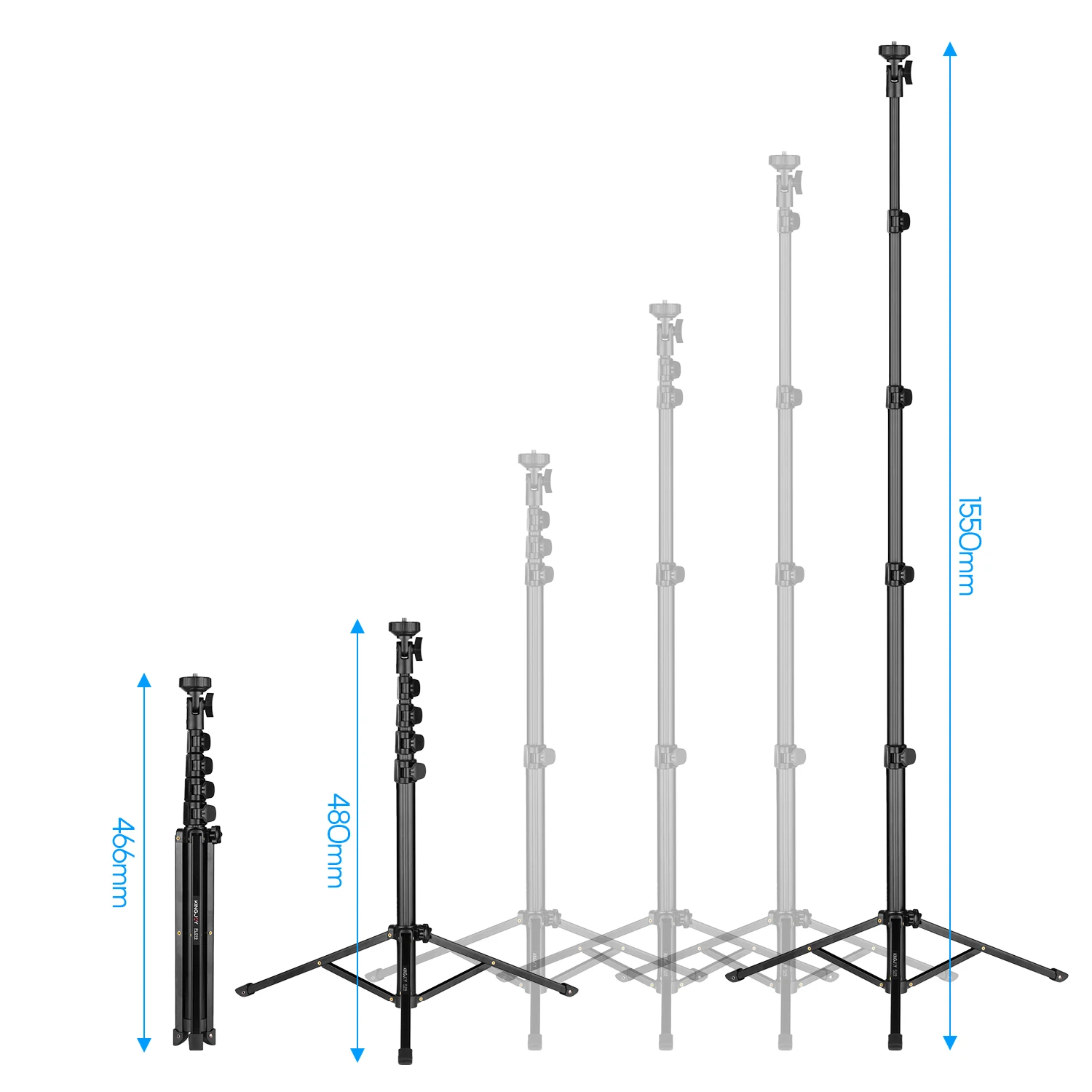 Kingjoy Photography Video Tripod Live Video Broadcasting Bracket Aluminum Alloy 1/4