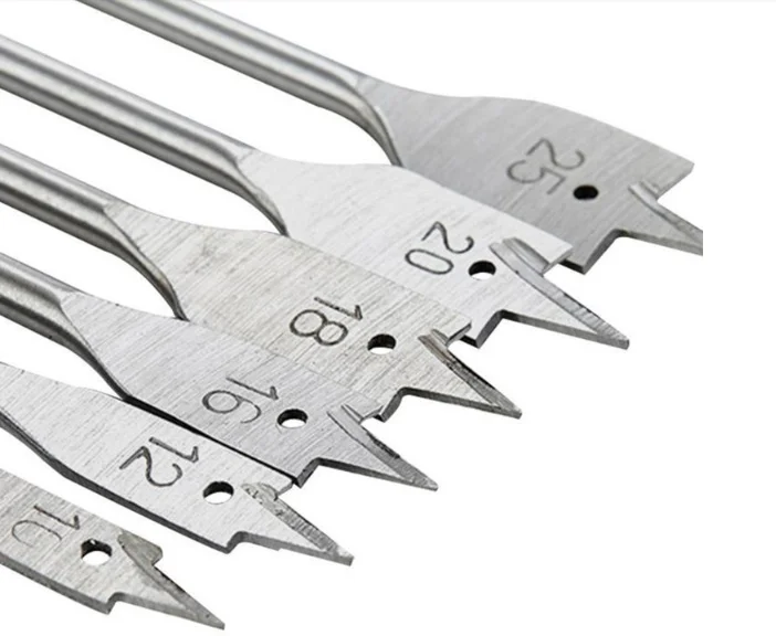24 stücke Hohe qualität Flache Bohrer High-carbon Stahl Holz Flach Bohrer Set Holzbearbeitung Spaten Bohrer