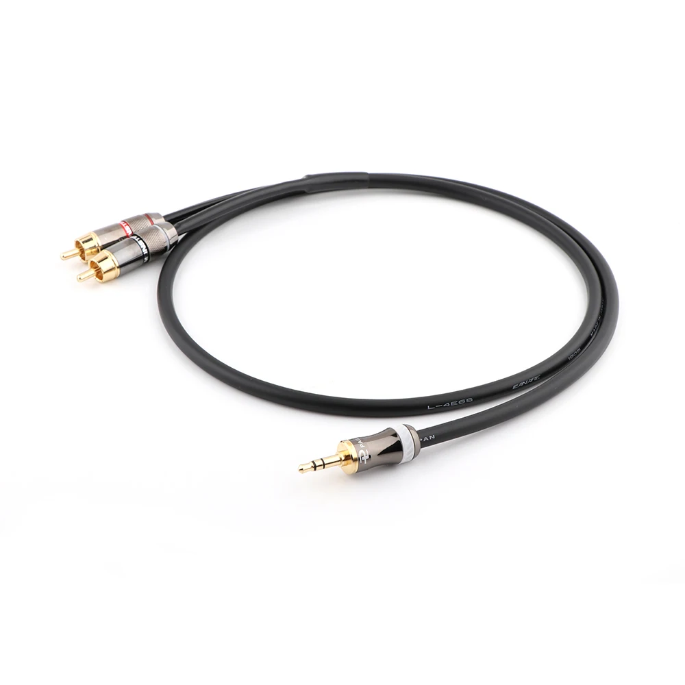 Hifi Canare 3.5mm to 2RCA Audio Cable PC Mobilephone Amplifier Interconnect High Quality 3.5 Jack to RCA Cable