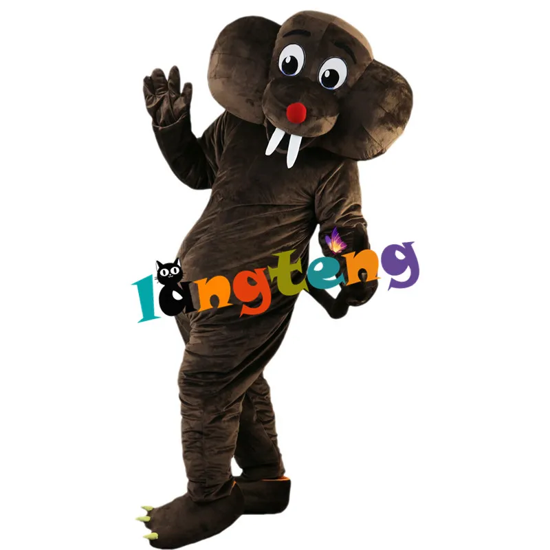 703 Deep Brown Gopher Mole Mascot Costume Design Cosplay Cartoon Character Suit Adult Character