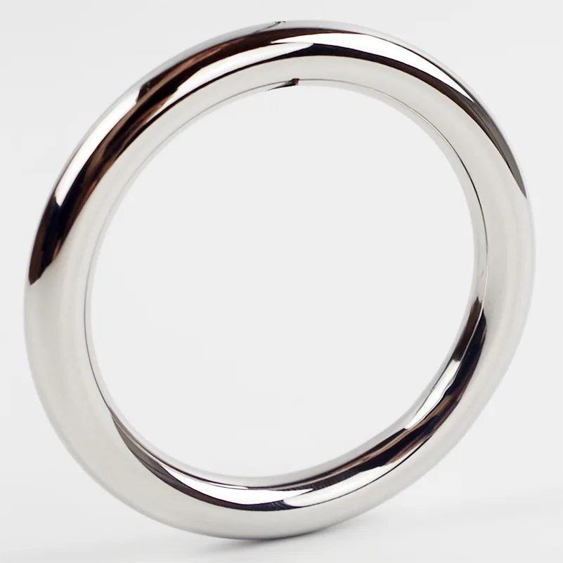 Stainless Steel Cock Ring Round 40/45/50mm Time Delay Cock Rings Male Sex Toys Penis Rings  Sex Products