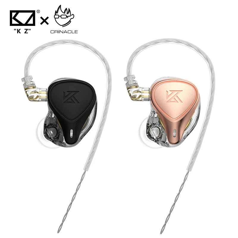 KZ x Crinacle CRN (ZEX Pro) Electrostatic Hybrid technology Wired HIFI Earphone Bass Earbud Sport Noise Cancelling Game Headset