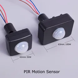 AC85-265V PIR Motion · sensore esterno interruttore a infrarossi automatico rilevatore di movimento regolabile per illuminazione a Led e altri dispositivi