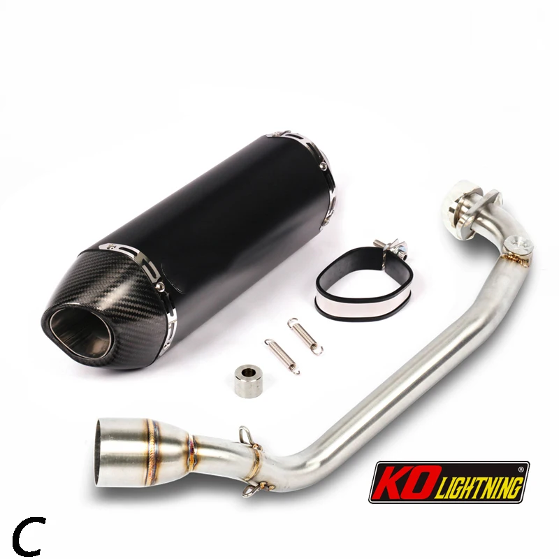 Slip On  Motorcycle Exhaust Head Connect Pipe And 51mm Muffler Stainless Steel Exhaust System For Yamaha SMAX 155 All Years