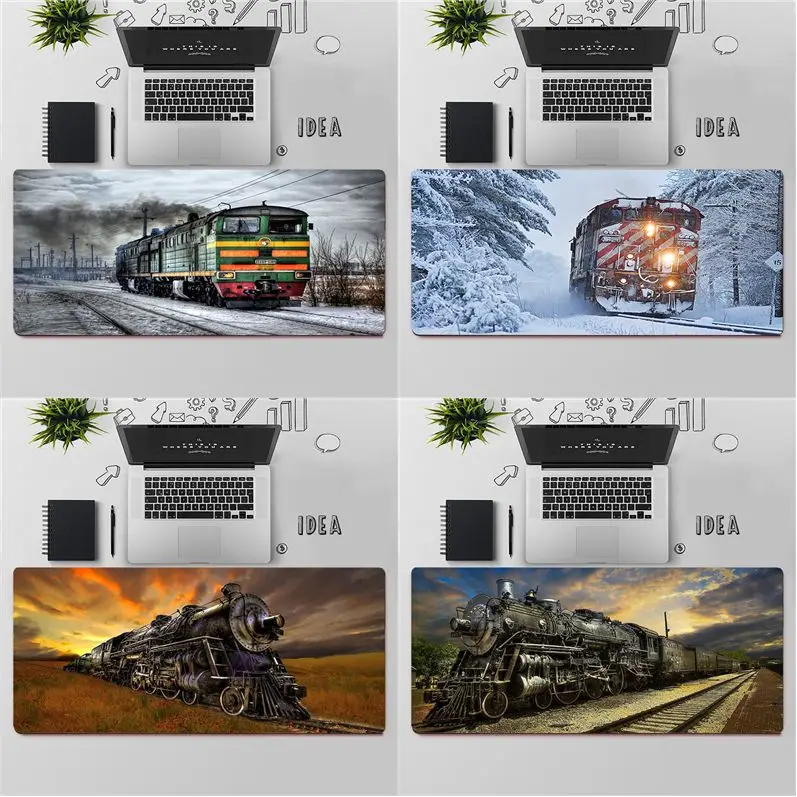 

FHNBLJ Retro train landscape Keyboards Mat Rubber Gaming mousepad Desk Mat Free Shipping Large Mouse Pad Keyboards Mat