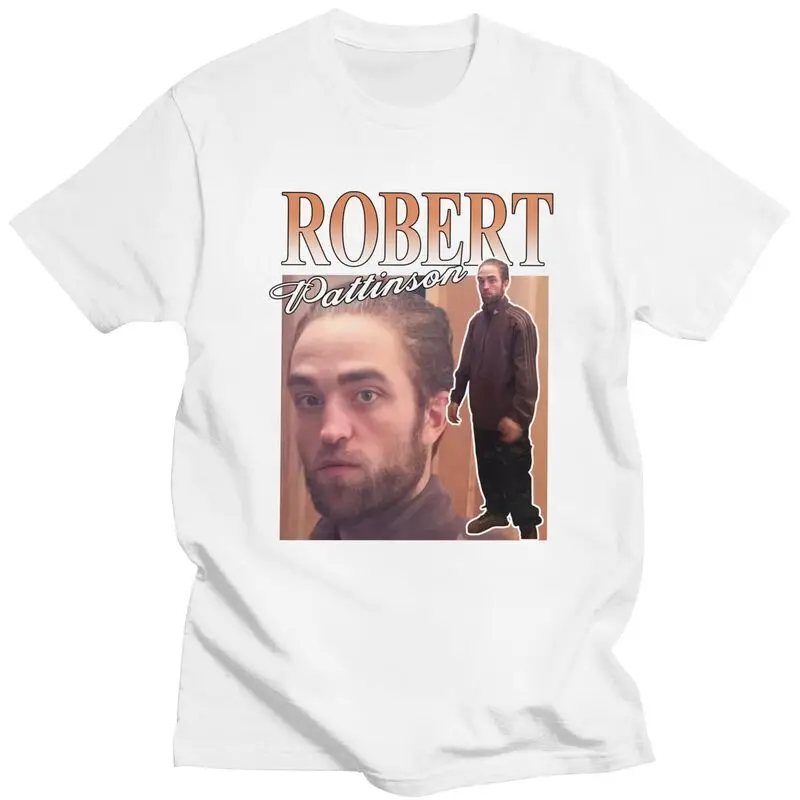 Tops Robert Pattinson Standing Meme Funny T Shirt for Women Soft Tee Tops Vintage Rob Tshirt Short Sleeve Novelty T-shirt Merch