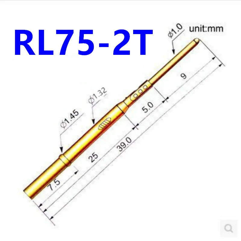 

100PCS/pack Test Needle sSet RL75-2T 1.0mm Round Tail Test Needle Seat Plug Terminal Line Needle Tube