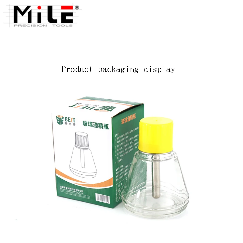 Flacone di alcol liquido in vetro antistatico 150ML dispositivo di rimozione della riparazione del telefono bottiglia di pulizia bottiglia di acqua automatica Dispenser di vetro ESD