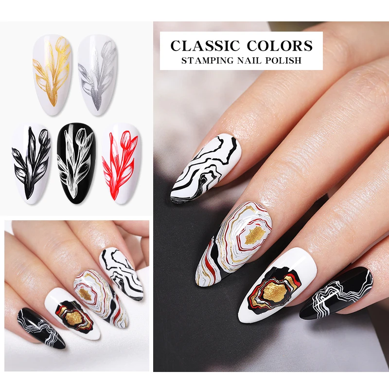 BORN PRETTY 10ml Stamping Polish Colorful Stamp Varnish Nail Art Stamping Plate Printing Polish varnish No Smudge Top Coat Oil