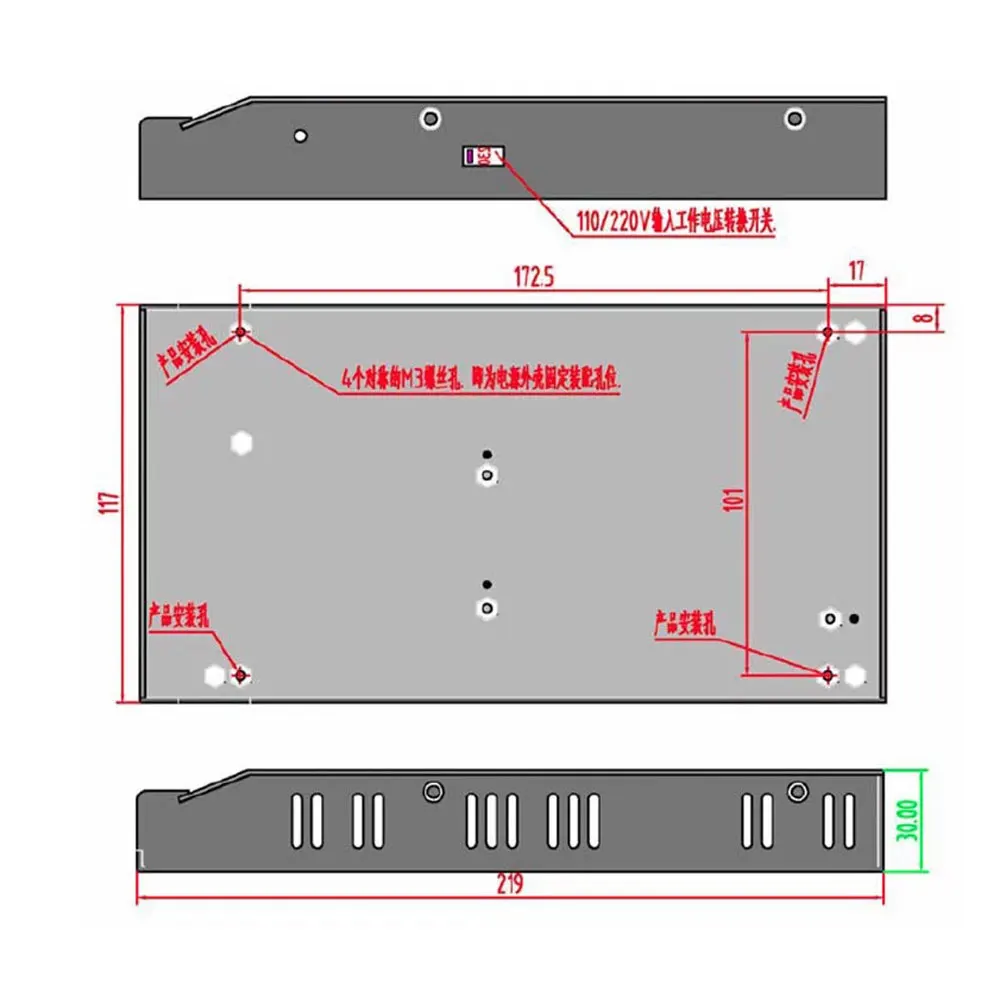 مصدر طاقة LED 5v60a قابل للتحويل YY-D-300-5