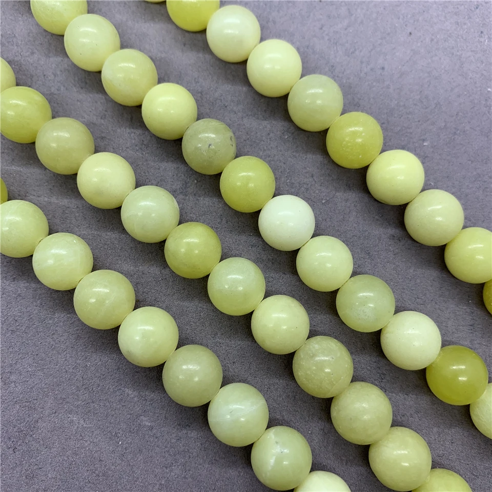 Lemon Jasper Beads Stone Round 4-12mm Gemstone Loose Spacer DIY Dreamcatcher