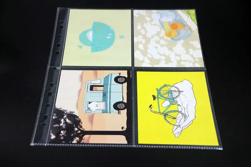 A4 Ring Binder For Cards 105*155mm Postcard Sheet Protector Transparent Bag Card Holder