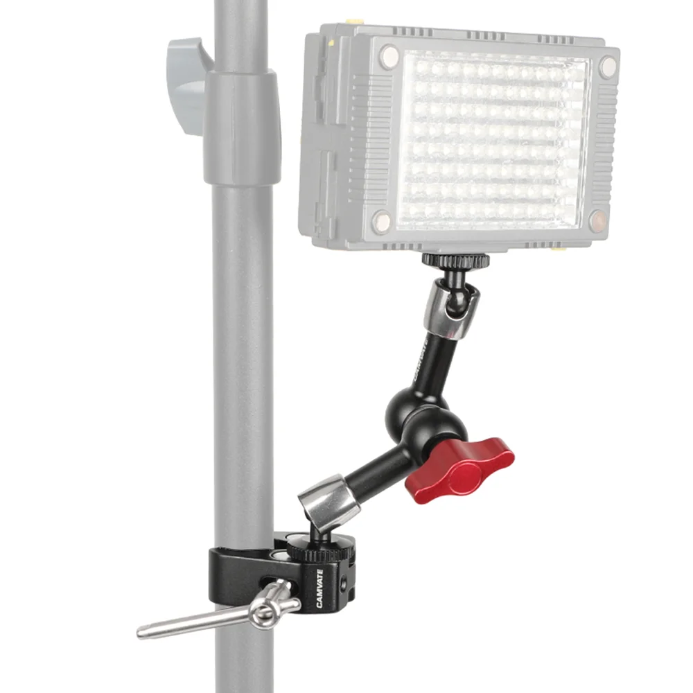 CAMVATE testa a sfera braccio magico supporto per morsetto per granchio con supporto a vite da 1/4 "per fotocamera DSLR LED Light Monitor LCD microfono Smartphone
