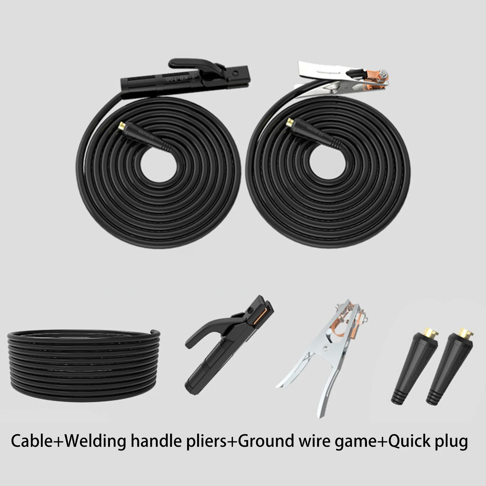 Professional 200A Non-slip Grounding Welding Ground Clamp Set Suitable For Mig Tig ARC Welding Machine 1.5M Cable 10-25 Plug