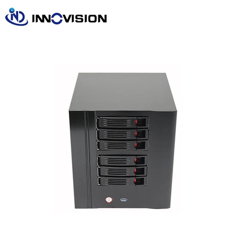 

NAS 6 bay server case network nas storage server mini itx case with hot swap