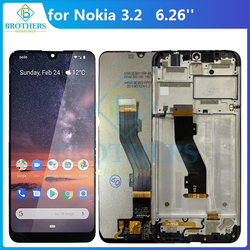 LCD Screen for Nokia 3.2 LCD Display for Nokia TA-1156 TA-1159 TA-1164 LCD Assembly Touch Screen Digitizer Phone PartS Tested