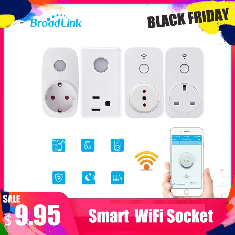 Broadlink SP3 SP2 EU US UK CL Wifi Socket Plug Outlet Smart Remote Wireless Controls For Smart Phone