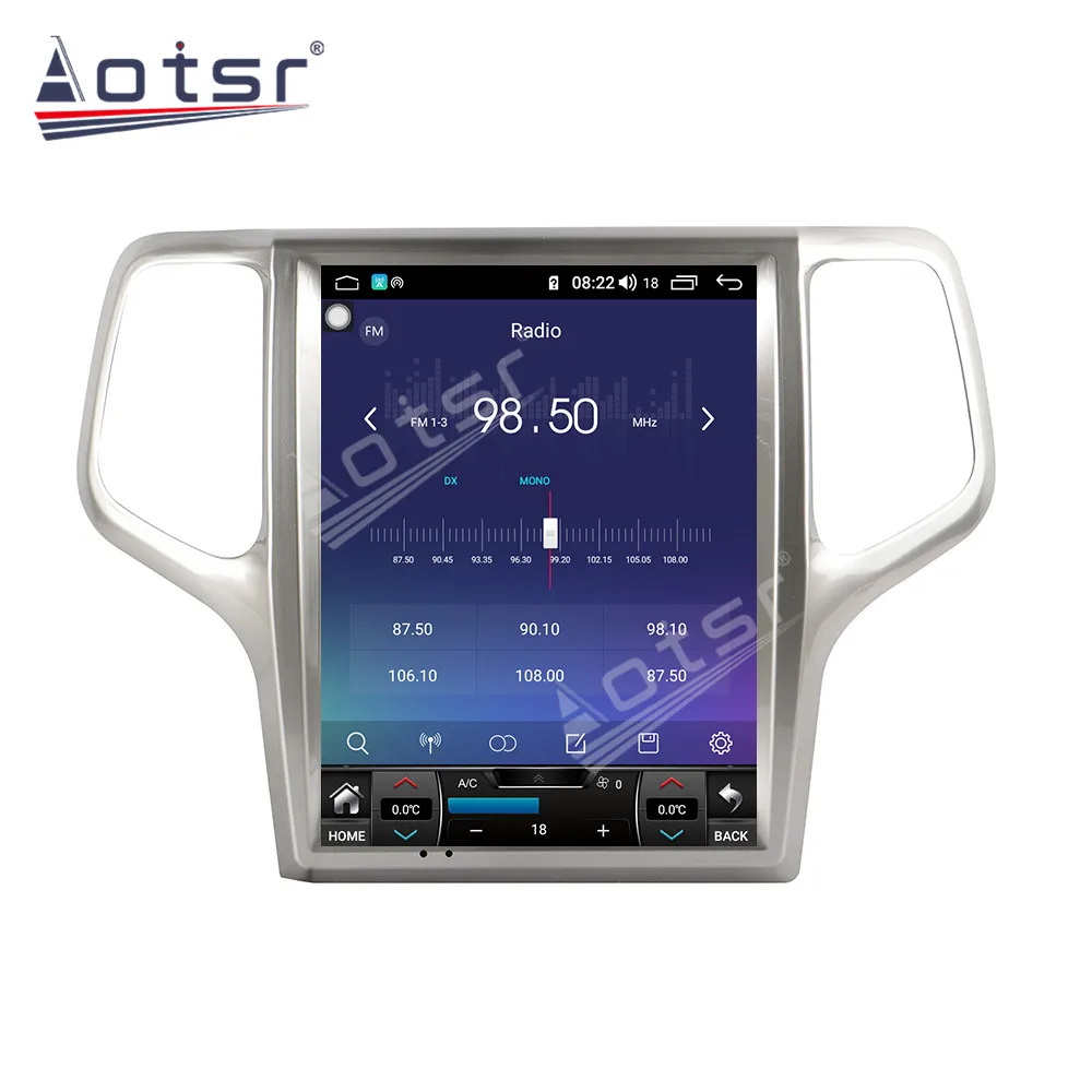 2025 راديو سيارة أندرويد 12 لسيارة جيب جراند شيروكي 2008 - 2013 مشغل وسائط متعددة مركزي نظام تحديد المواقع والملاحة DSP 4G CarPlay AutoRadio #2