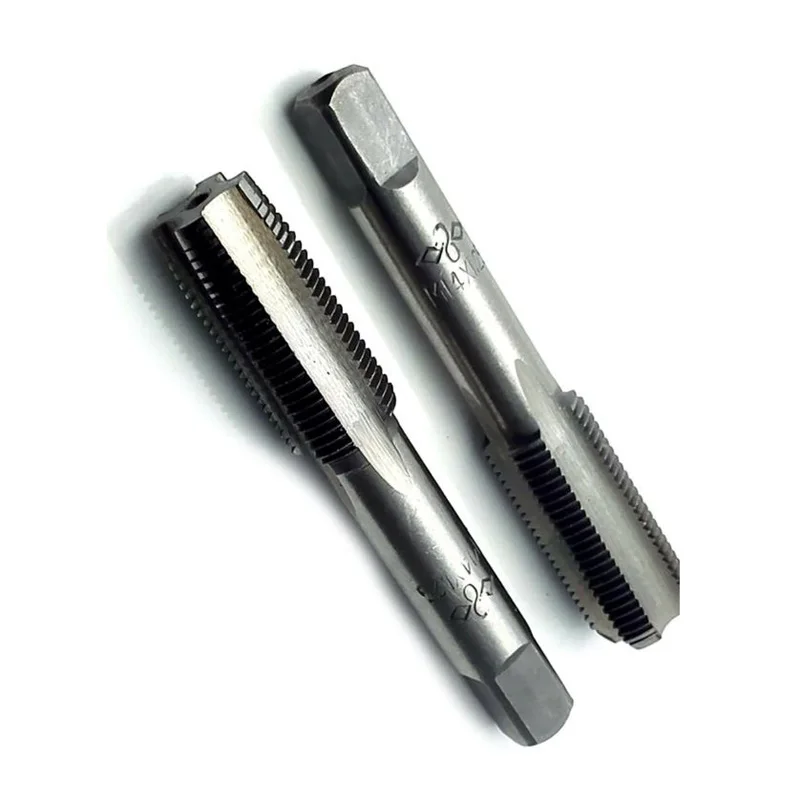 2 pz HSS 14mm X 1.25 conico metrico e spina rubinetto filettatura mano destra X 1.25mm passo filettature in acciaio ad alta velocità 80mm rubinetti