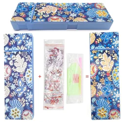DIY Creative 5D Diamond Painting Pencil Box Leather Bookmarks Tassel Bookmarks Special Shaped Diamond Embroidery Craft Partial