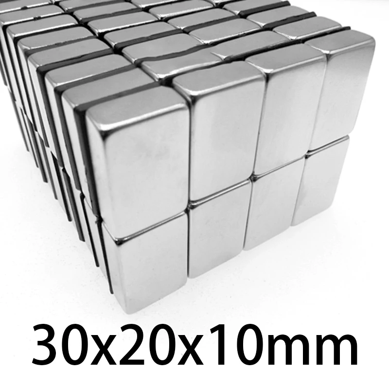 1-10 stücke 30x20x10mm Starke Quadrate Neodym Magnet 30*20*10mm leistungsstarke NdFeB Magnet 30mm x 20mm x 10mm Block Seltenen Erden Magneten