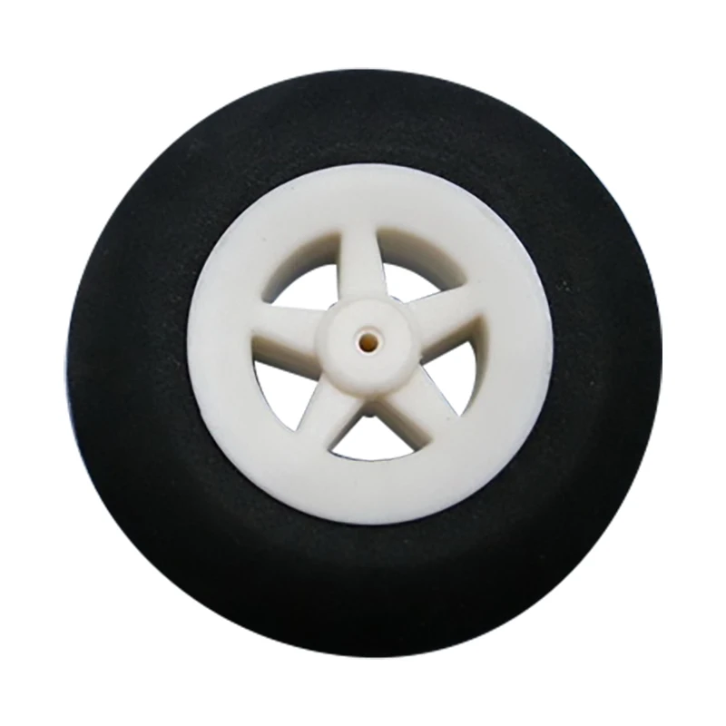 Roues légères en mousse pour train d'atterrissage, couleur blanc/noir, diamètre 30mm-55mm pour pièces de rechange de modèles d'avion RC, 10 pièces