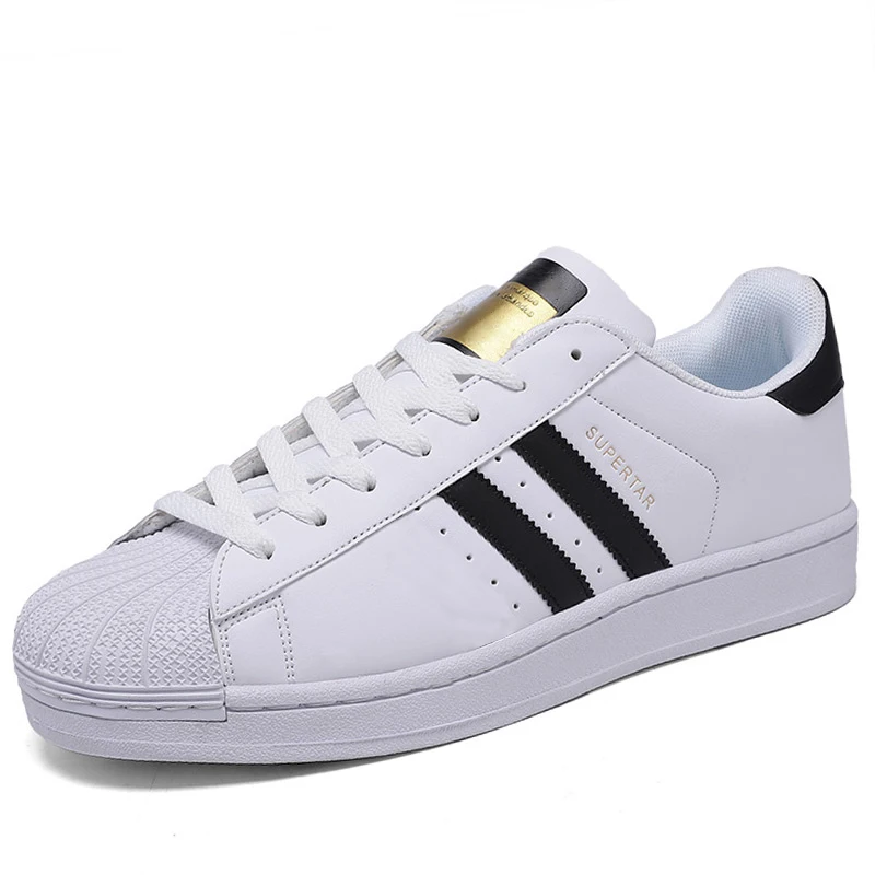 Lovers Men Shoes Nice Nice Leather Sneakers Mens Korean-style Stylish British-Style Versatile Women White Shoes Black Sports