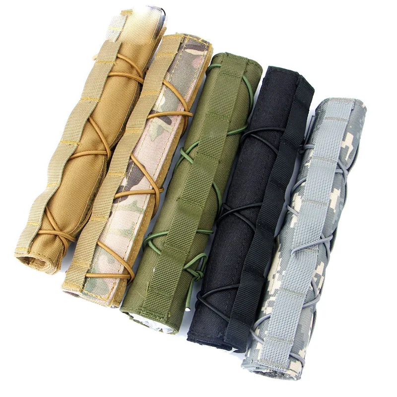 

Airsoft M4 AR 15 Accessories Tactical 500D Nylon 22cm Suppressor Mirage Heat Cover Bag For Hunting