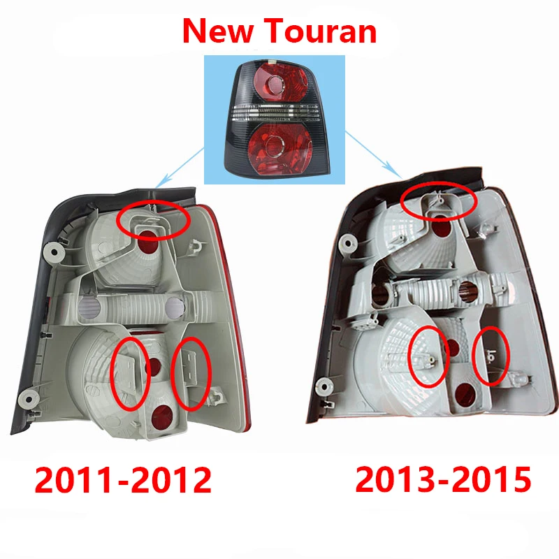 Z tyłu samochodu lewego prawego światło tylne obudowa lampy dla Volkswagen Touran 2004 2005 2006 2007 2008 2009 2010-2015 bez żarówki