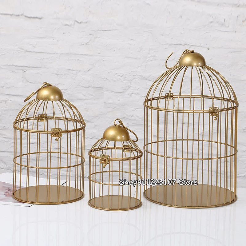 European retro iron bird cage flower stand bird cage balcony outdoor decoration pet supplies decorative bird cage