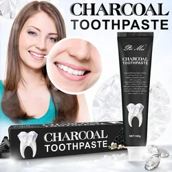 Dentifrice au charbon actif pour le blanchiment des dents, blanchisseur de dents naturel, pâte noire