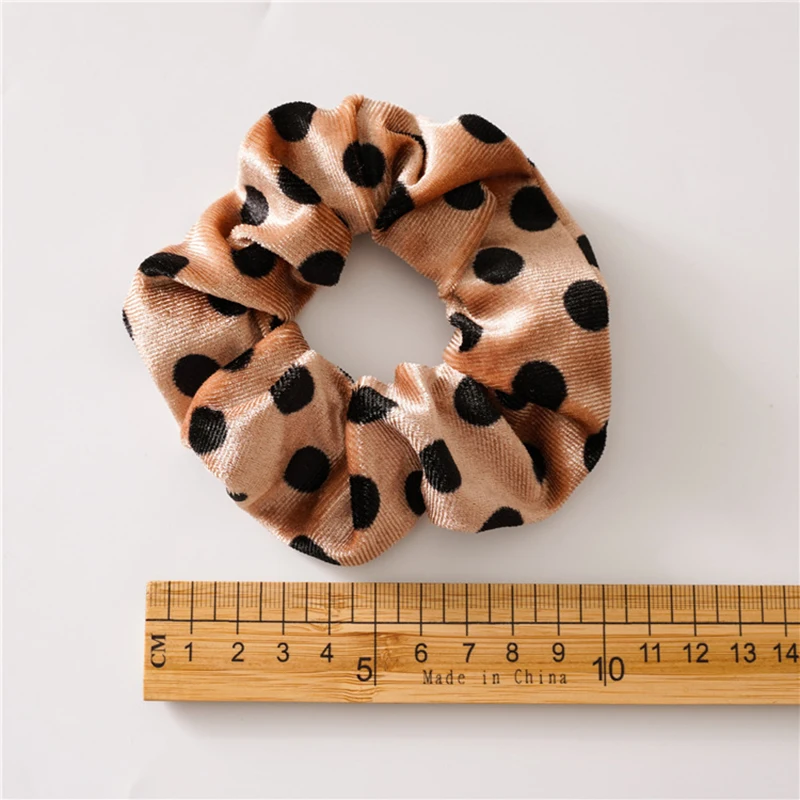 Hot Sale Leopard Velvet Scrunchies Hair Accessories For Women Girl Elastic Hair Ring Hair tie Ponytail Holder Rubber Hair Band