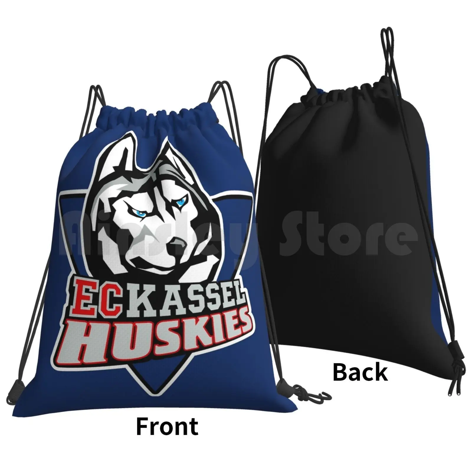 Kassel Huskies Backpack Drawstring Bags Gym Bag Waterproof Team Club Play Game Sport Deutsche Eishockey Liga Germany