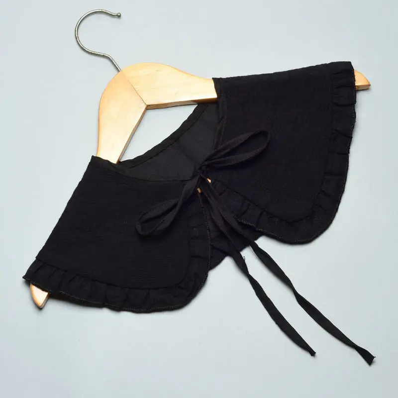 Cuello desmontable falso, chal con volantes, lazo bordado, Collar decorativo, Gargantilla corta, Poncho Lolita, 1 unidad