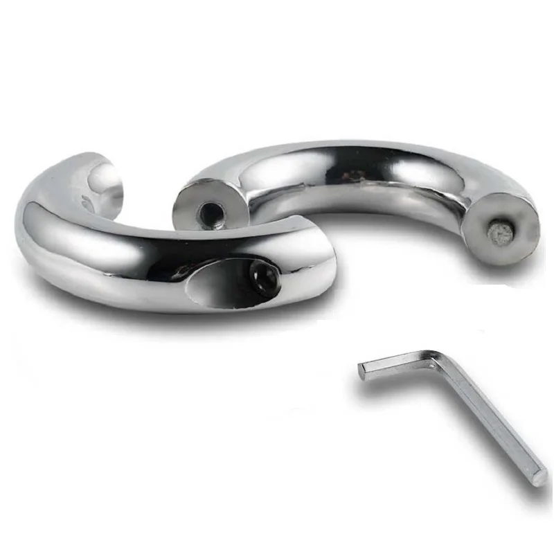 Dia 30/33/40/45/50mm choose Stainless Steel Pendant Ball Stretcher penis Cock ring Metal Slave Sex Toy for Men Scrotum Restraint