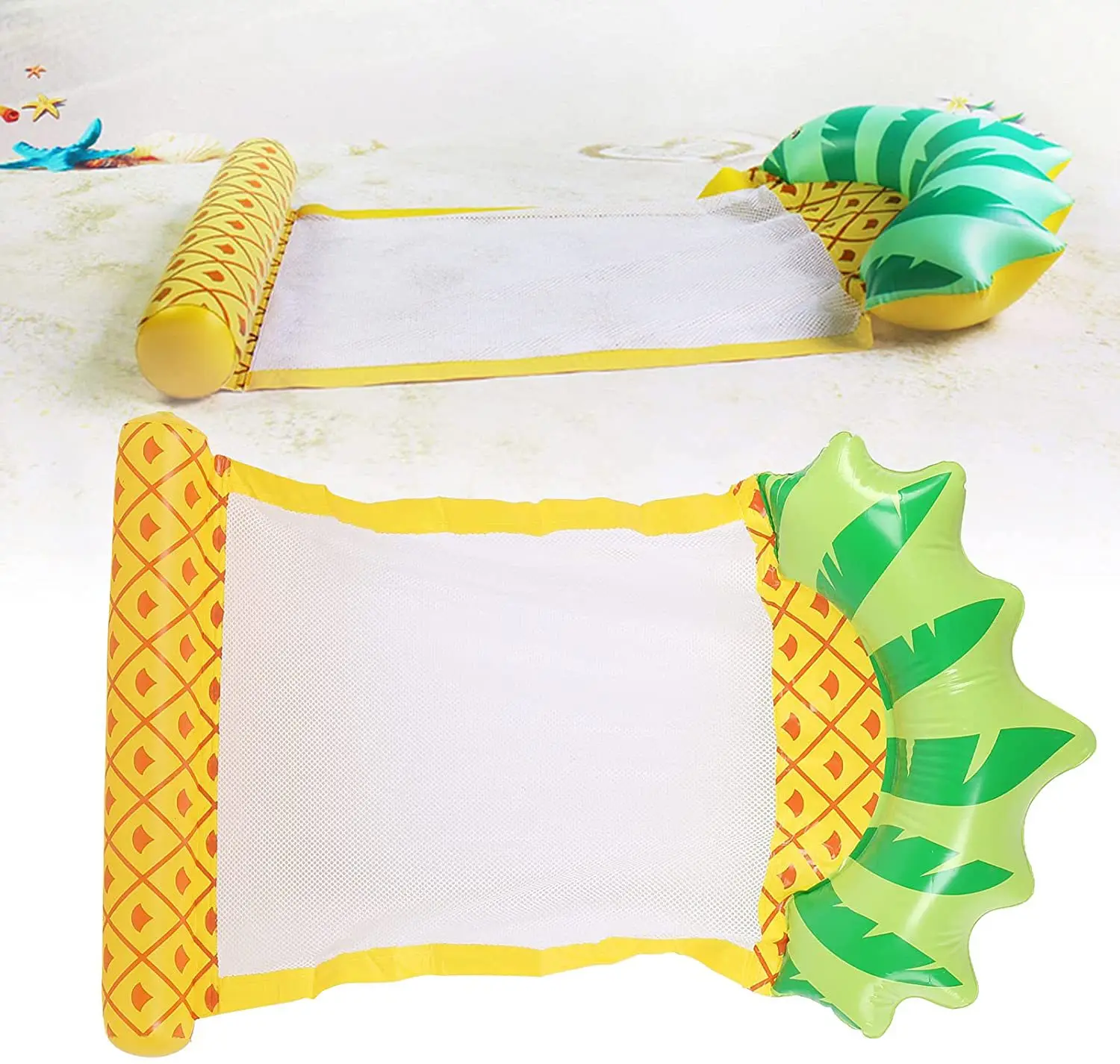 New Fruits Floating Water Hammock Lounger Water Toys Inflatable Floating Bed Chair Swimming Pool Foldable Water Hammock Bed