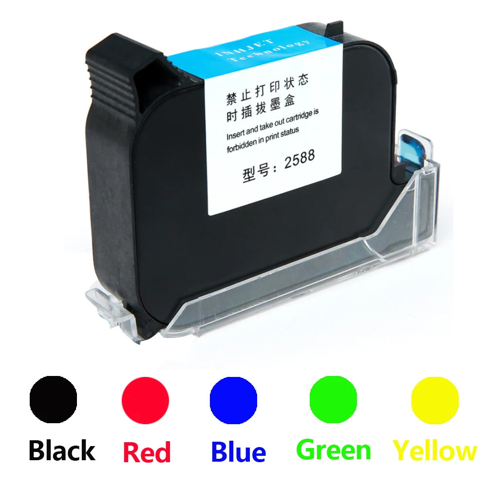 Cartuccia di inchiostro a rapida asciugatura per stampante a getto d'inchiostro portatile non cifrata 2588 42ML 12.7mm inchiostro a rapida asciugatura a base solvente Eco nero blu