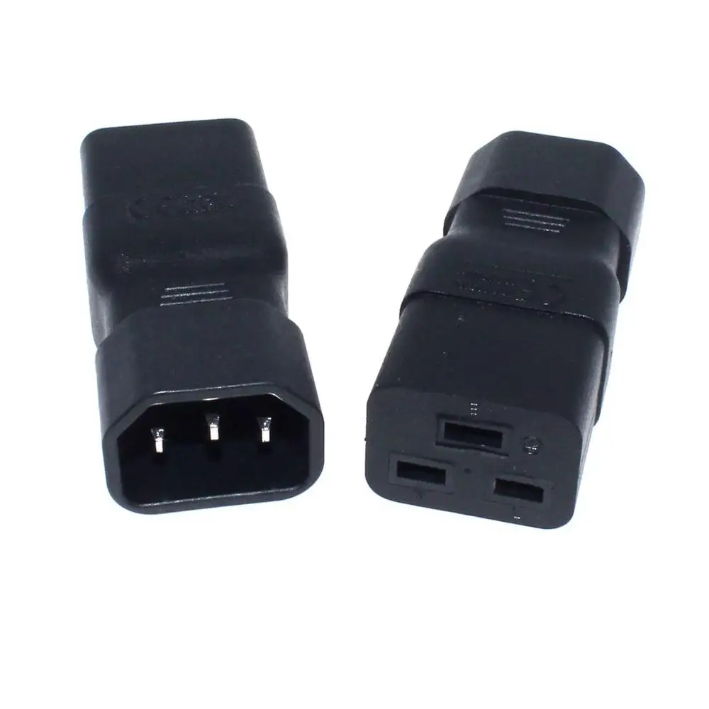 IEC 320 C19 to C14 AC Power Adapter Plug, Connect C20 To C13 Power Male To Female Converter 10A 250V Black