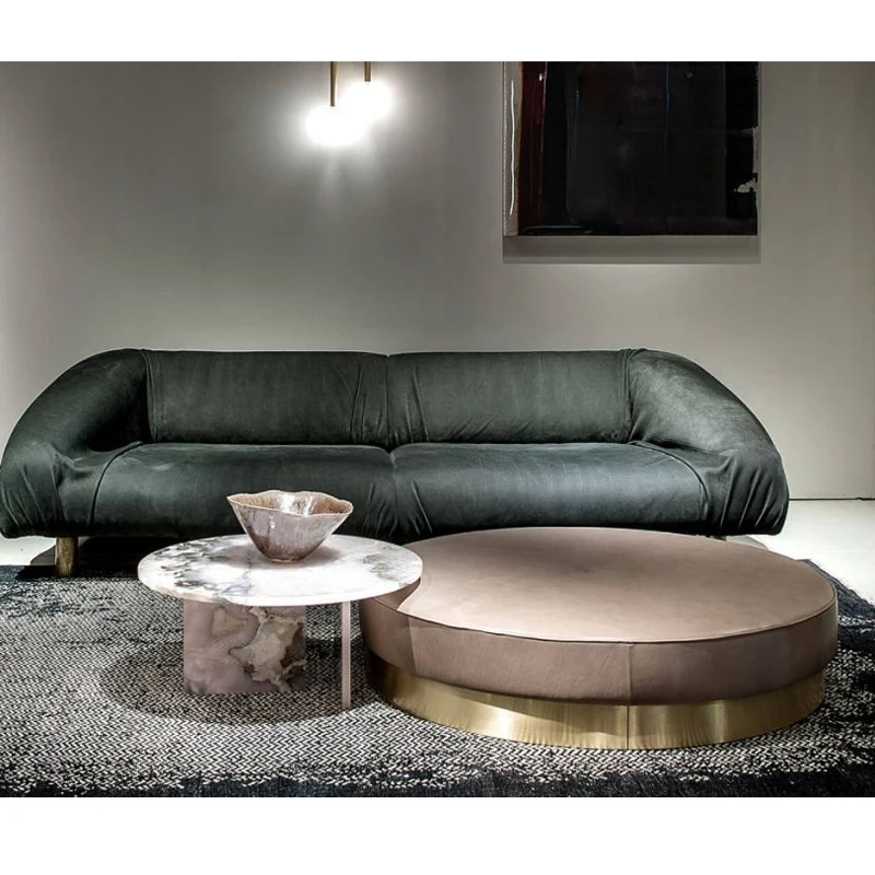 Living Room Coffee Table Nordic Light Luxury Sofa Tea Table High and Low Combination Designer IINs Net Red round Tea Table