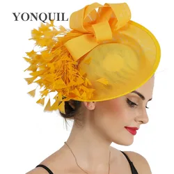 New Imitasion Sinamay Fascinating Cocktail Women Hat Fascinator Hair Clip Bride Fancy Flower Millinery Cap Derby Party Headwear
