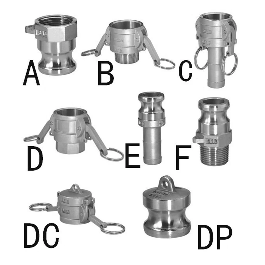 1/2 3/4 1-1/4 304 Stainless Steel Homebrew Camlock Fitting Adapter MPT FPT Barb Camlock Quick Disconnect For Hose Pumps Fittings