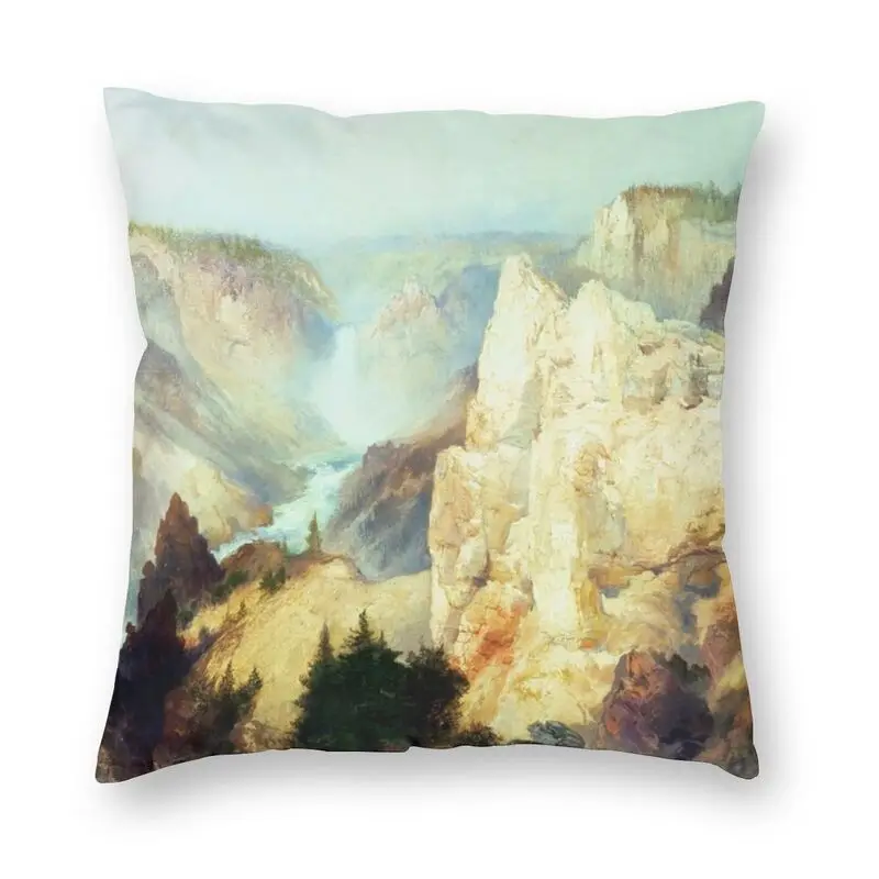 Fashion Thomas Moran Grand Canyon Of The Yellowstone Park Pillow Case Decoration American Painter Cushion Cover for Car