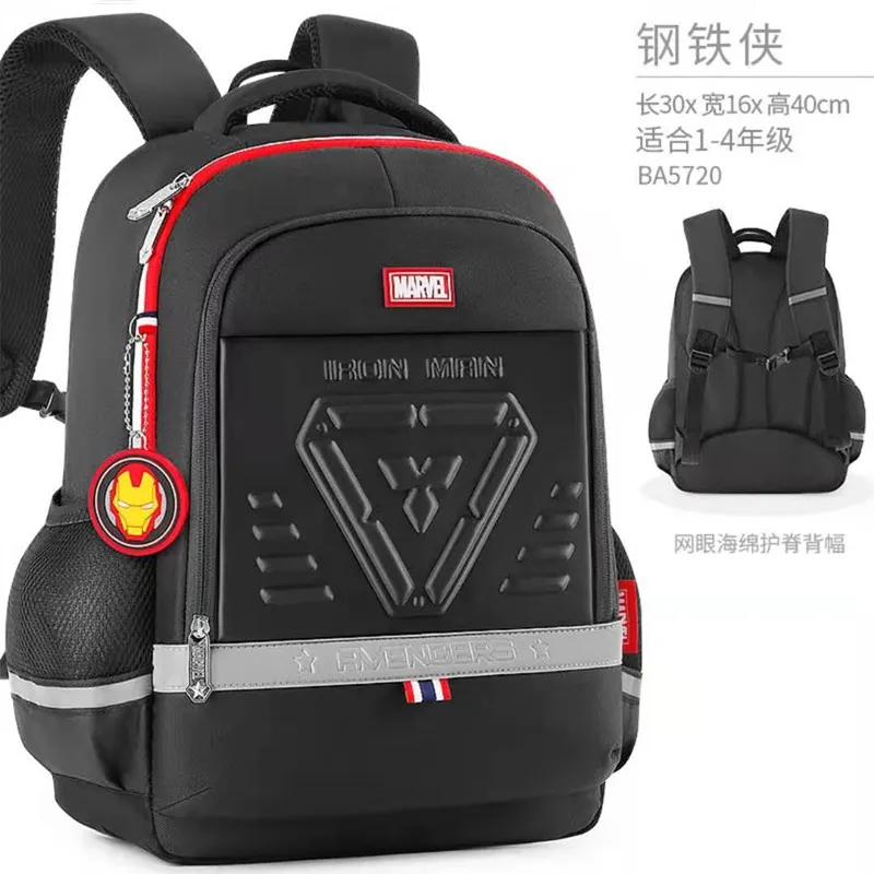 Disney Marvel School Bags for Boys Spider Man Primary Student Avengers Backpack Large Capacity Shoulder Bags Kids Gifts Mochilas