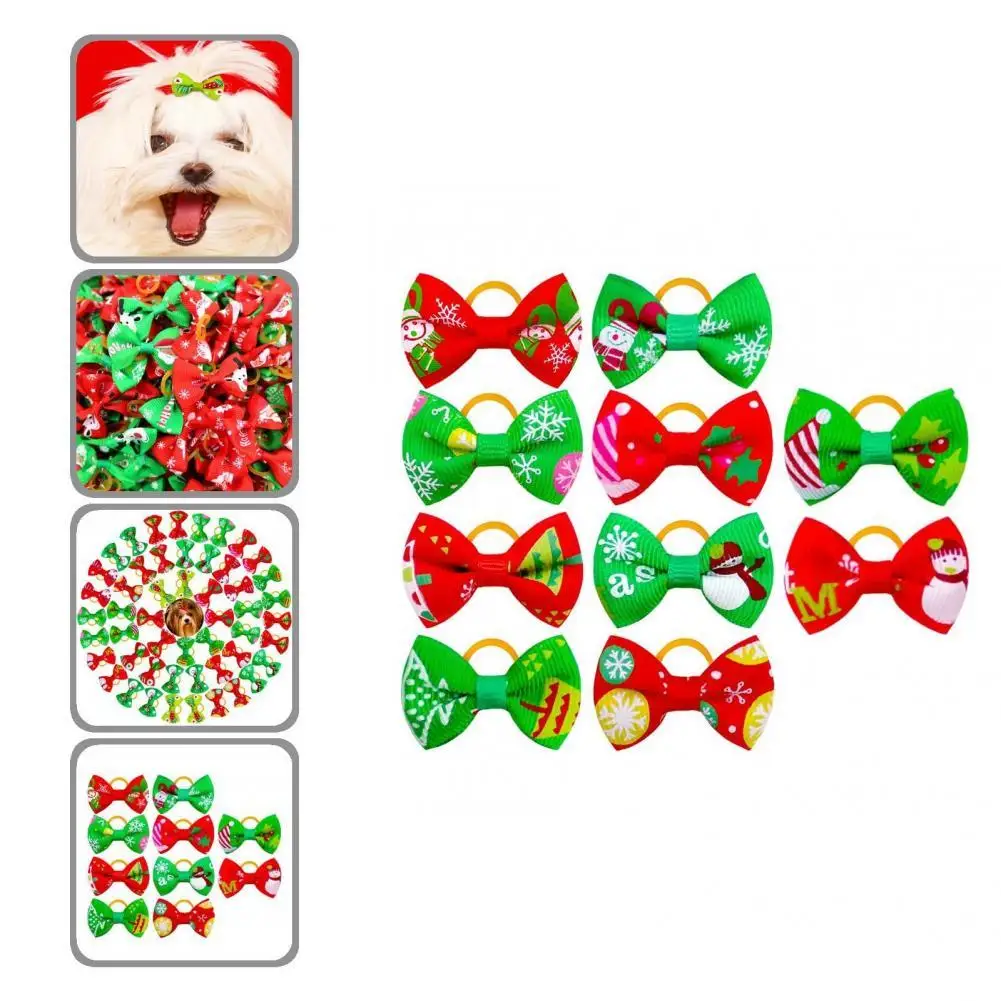 10Pcs Innovative Pets Hair Tie  Compact Skin-friendly Pets Hair Bow  Lovely Decorative Pets Hair Bow