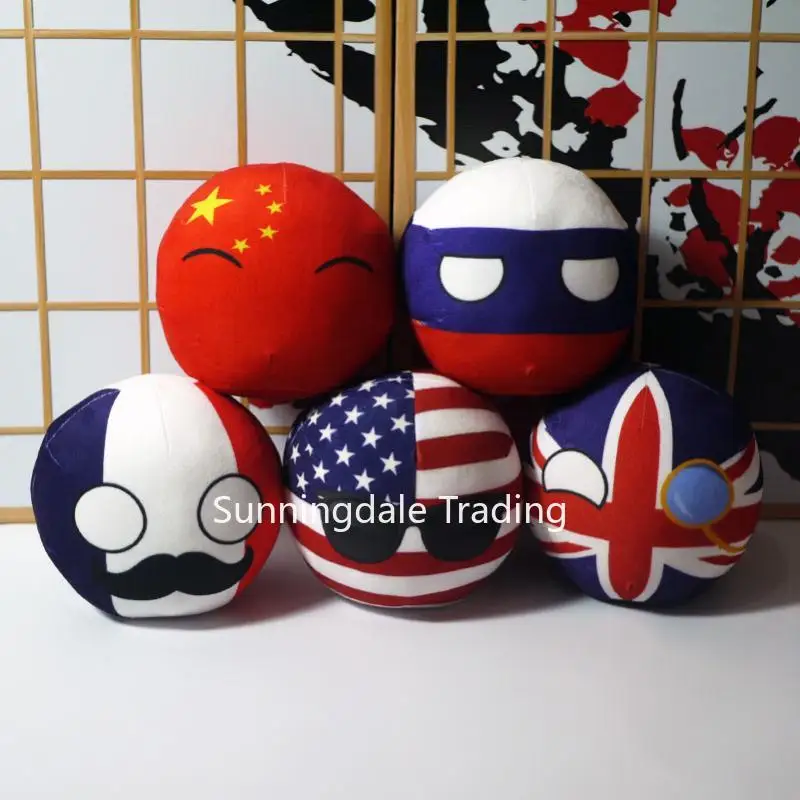 Polandball pluszowa lalka kraje National US RU zabawkowa piłka brazylia portugalia meksyk Countryball piłka nożna Cosplay brelok do kluczy z ozdobą 9cm