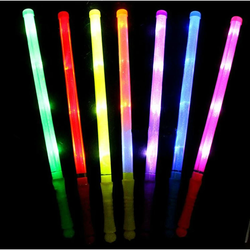 

36pcs/lot Wedding decoration 48cm Led Plastic Stick Flashing Glow Sticks neon sticks For Party Wholesale party supplies